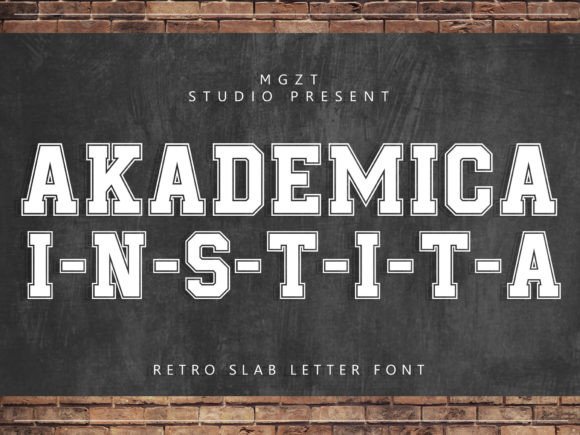 Akademica Instita Font for Handmade Creations