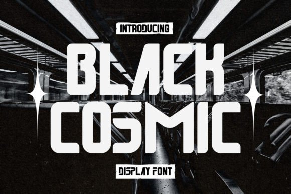 Black Cosmic Font for Futuristic Web Design