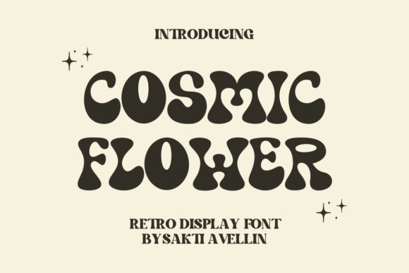 Cosmic Flower Font for Editorial Design