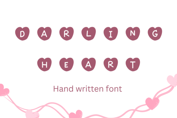 Darling Heart: A Joyful Display Font for Creative Projects