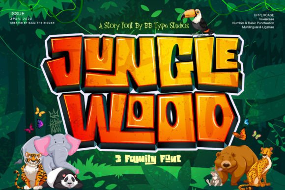 Jungle Wood: A Wildly Bold Display Font for Editorial Design