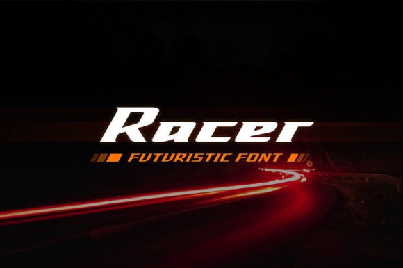 Racer Font for Handmade and Commercial Craft Projects