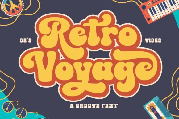Retro Voyage Font for Vintage-Inspired Craft Projects