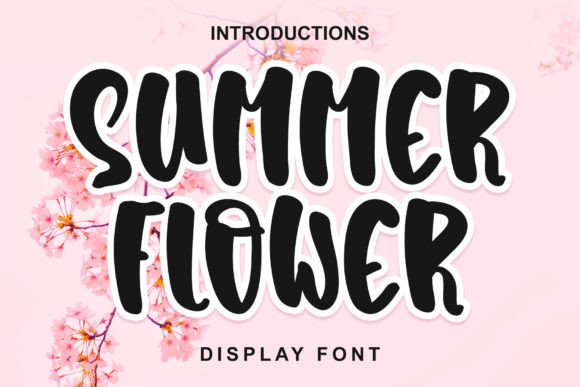 Summer Flower Font for Web Design